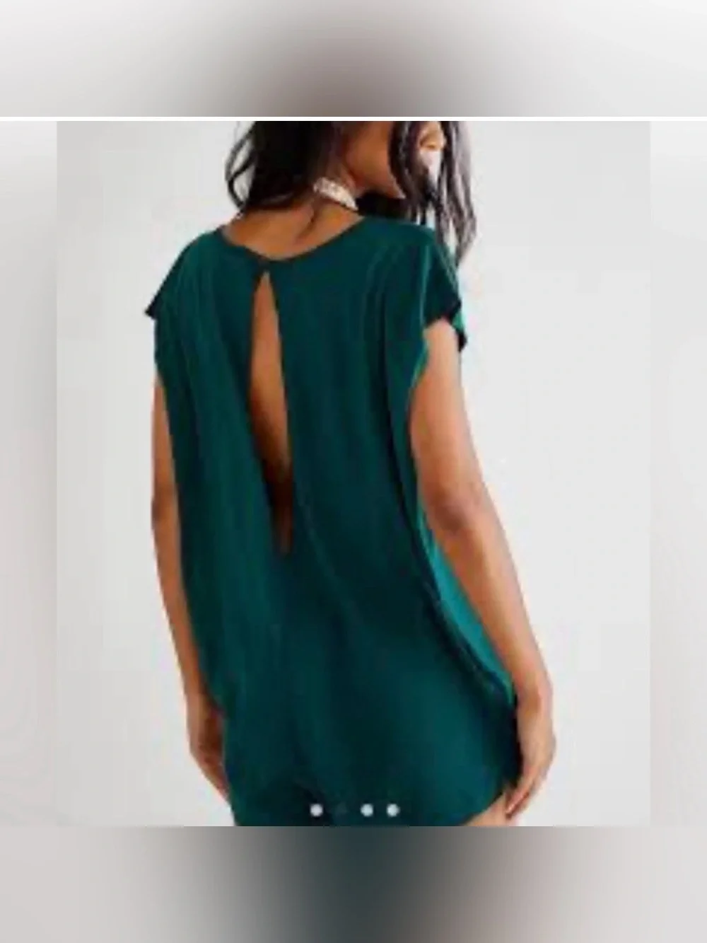 Free People Ice Cream Romper in a dark teal shade, XS fits oversized. EUC.